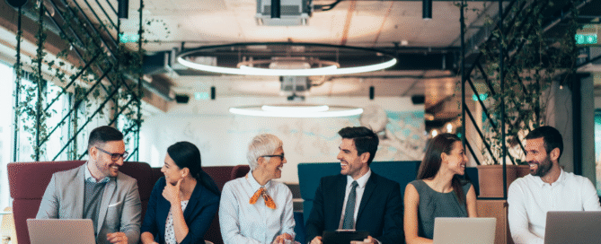Group of professionals in corporate attire